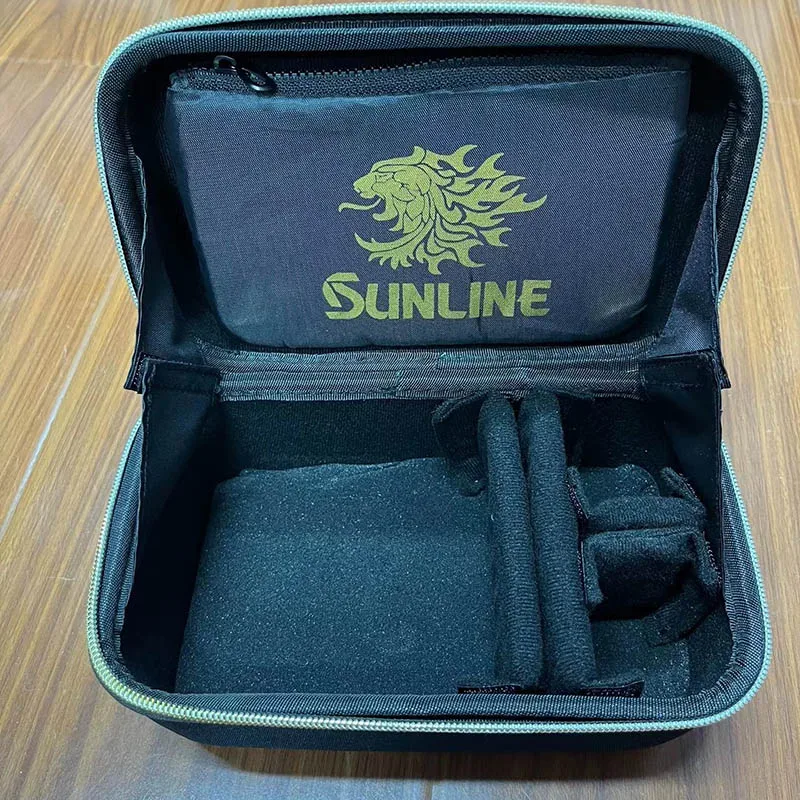 Sunline Portable Fishing Wheel Storage Bag EVA Wheel Protective Case Waterproof Reel Box Fishing Tackle Bag Fishing Accessories