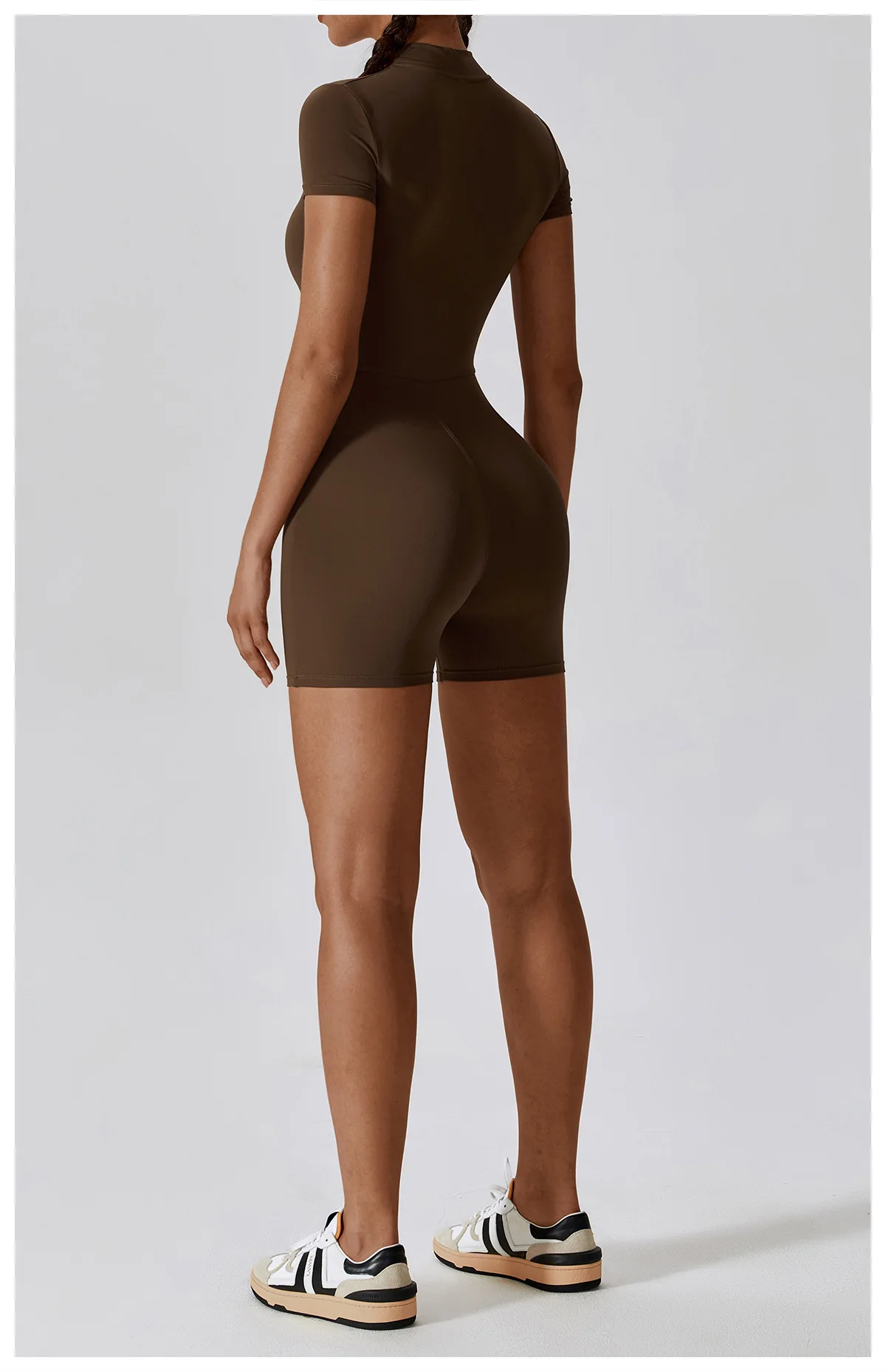 Summer Zipper Short Sleeve Yoga Bodysuit Women's Jumpsuits Yoga Set Gym Clothes Push-up Workout Tracksuit Dance Fitness Bodysuit