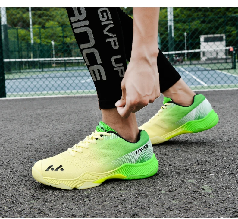 New Professional Badminton Shoes Couple's Training Shoes Anti-Skid Cushioning Men's and Women's Tennis Shoes Running Sneakers