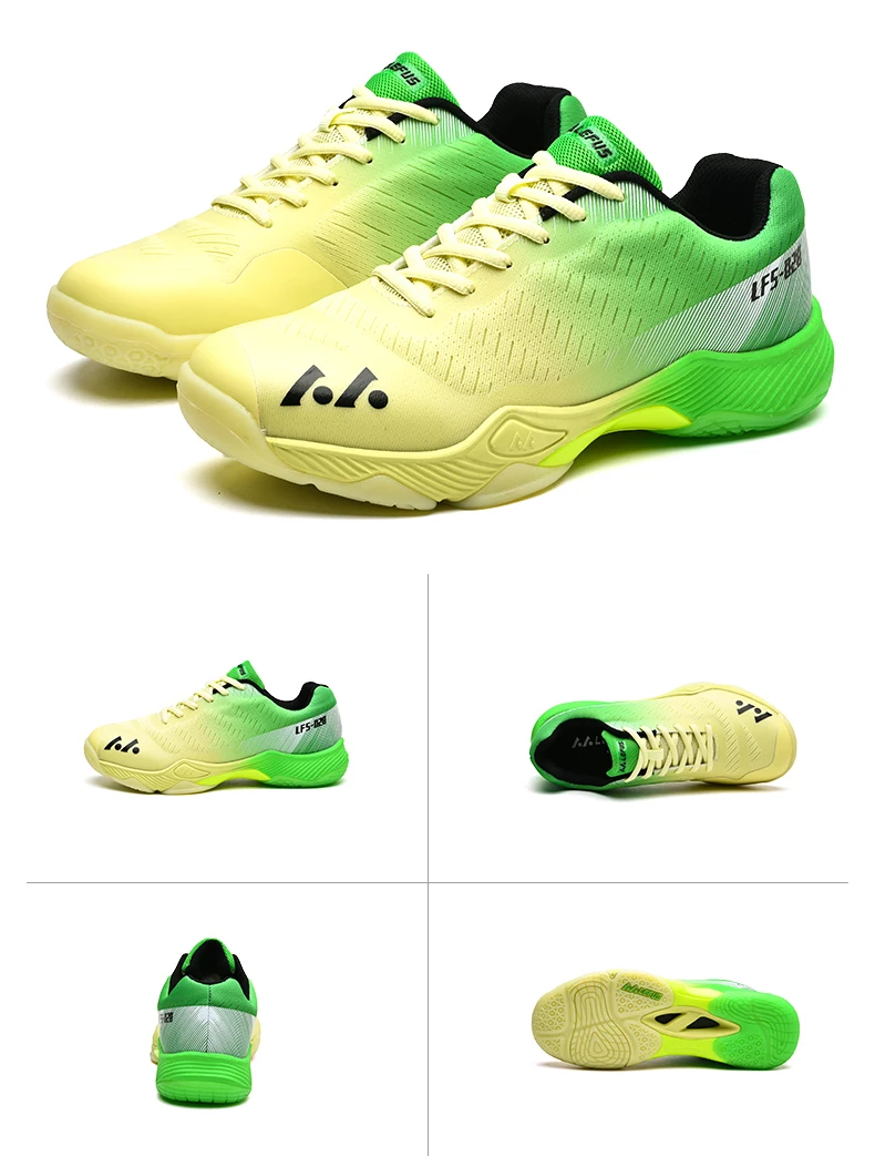 New Professional Badminton Shoes Couple's Training Shoes Anti-Skid Cushioning Men's and Women's Tennis Shoes Running Sneakers