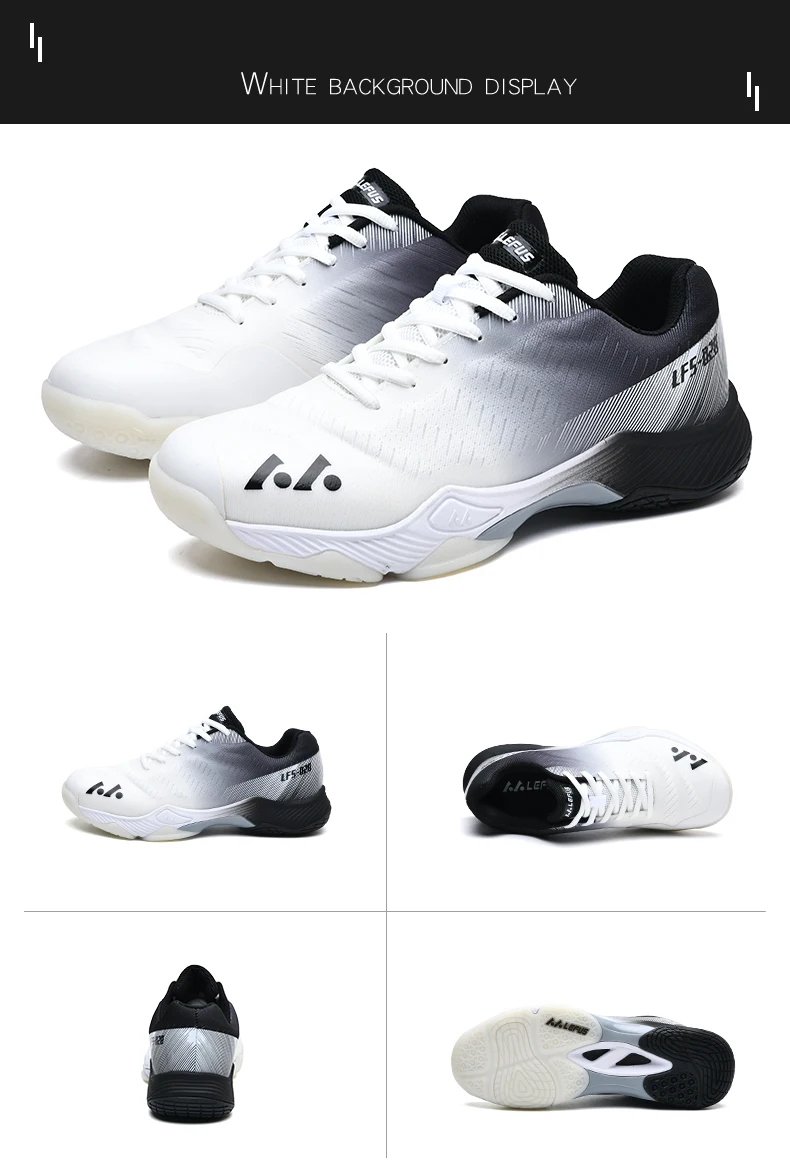 New Professional Badminton Shoes Couple's Training Shoes Anti-Skid Cushioning Men's and Women's Tennis Shoes Running Sneakers