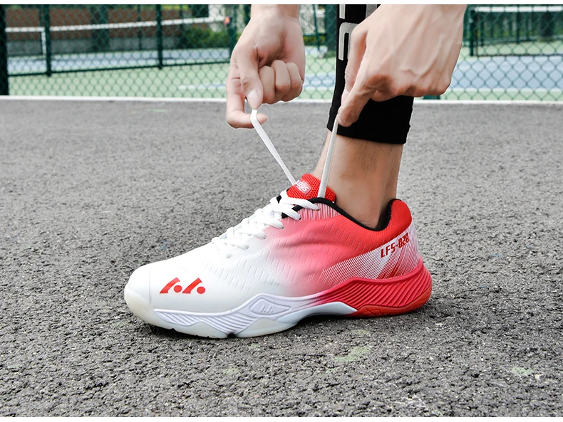 New Professional Badminton Shoes Couple's Training Shoes Anti-Skid Cushioning Men's and Women's Tennis Shoes Running Sneakers