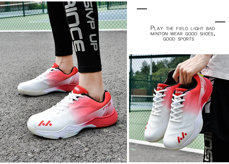 New Professional Badminton Shoes Couple's Training Shoes Anti-Skid Cushioning Men's and Women's Tennis Shoes Running Sneakers