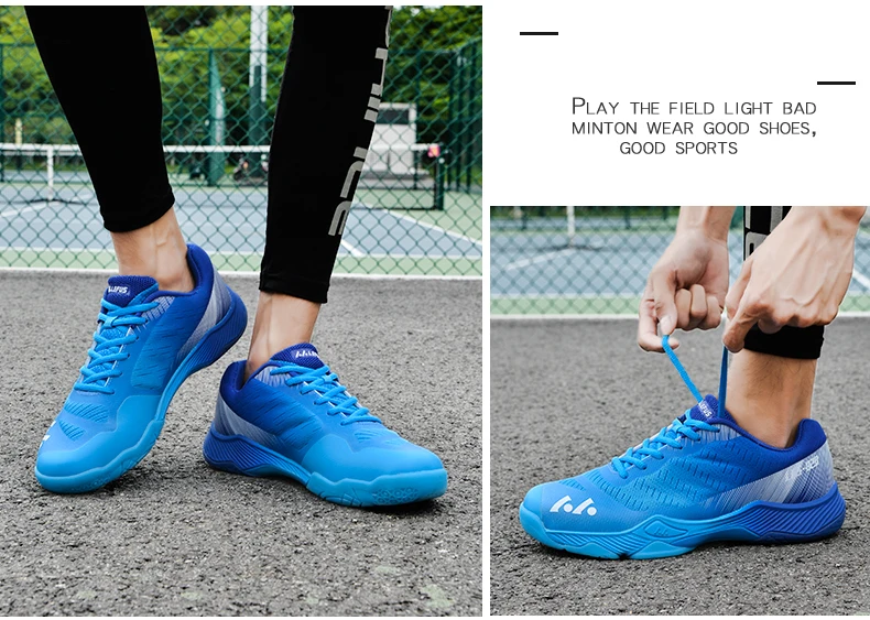 New Professional Badminton Shoes Couple's Training Shoes Anti-Skid Cushioning Men's and Women's Tennis Shoes Running Sneakers