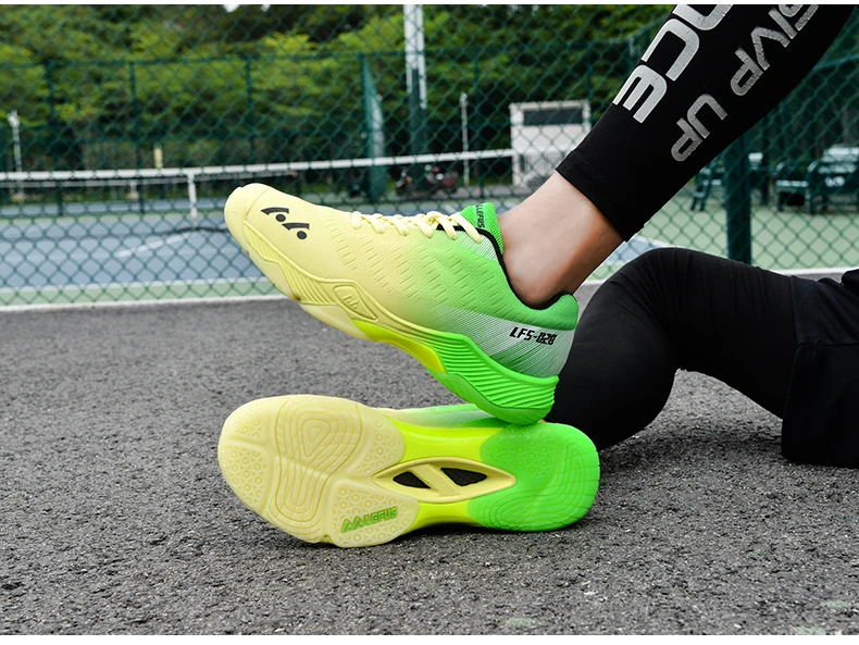 New Professional Badminton Shoes Couple's Training Shoes Anti-Skid Cushioning Men's and Women's Tennis Shoes Running Sneakers