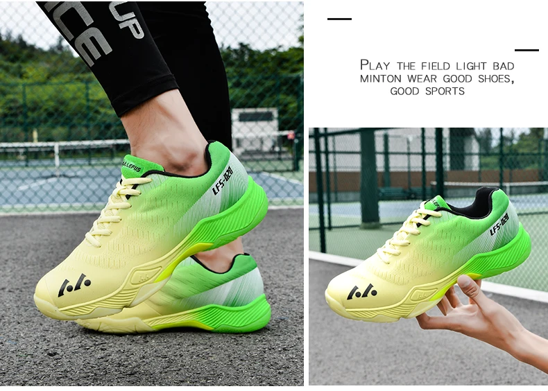 New Professional Badminton Shoes Couple's Training Shoes Anti-Skid Cushioning Men's and Women's Tennis Shoes Running Sneakers