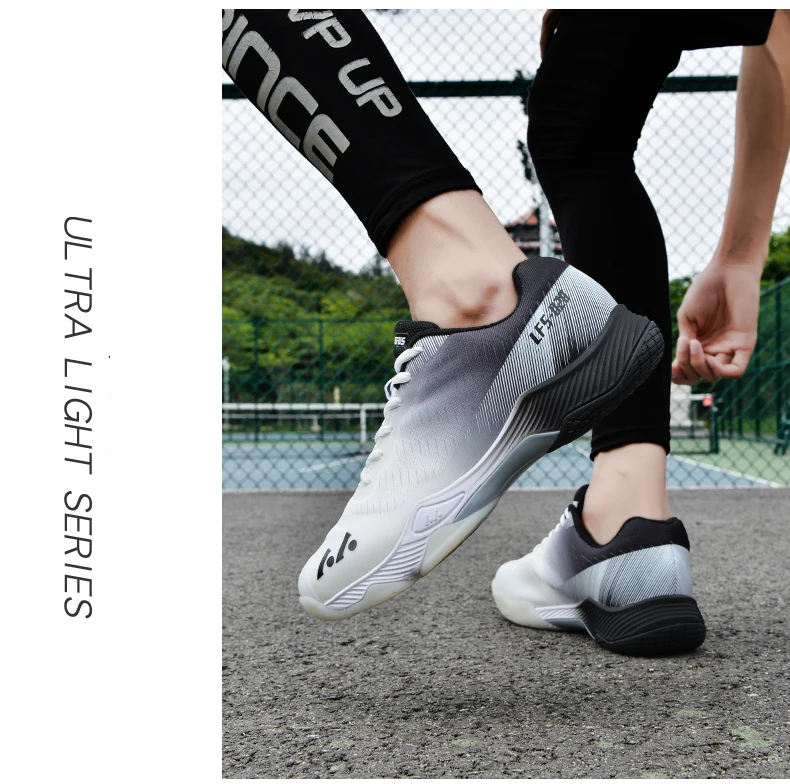 New Professional Badminton Shoes Couple's Training Shoes Anti-Skid Cushioning Men's and Women's Tennis Shoes Running Sneakers