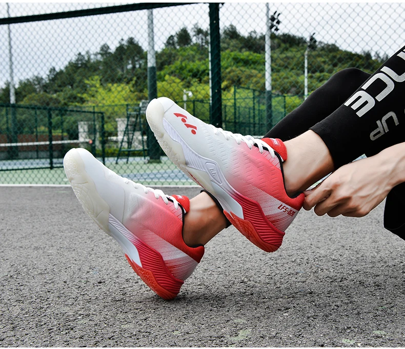 New Professional Badminton Shoes Couple's Training Shoes Anti-Skid Cushioning Men's and Women's Tennis Shoes Running Sneakers