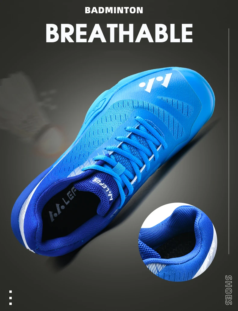New Professional Badminton Shoes Couple's Training Shoes Anti-Skid Cushioning Men's and Women's Tennis Shoes Running Sneakers