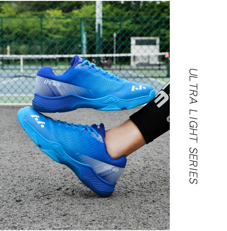New Professional Badminton Shoes Couple's Training Shoes Anti-Skid Cushioning Men's and Women's Tennis Shoes Running Sneakers