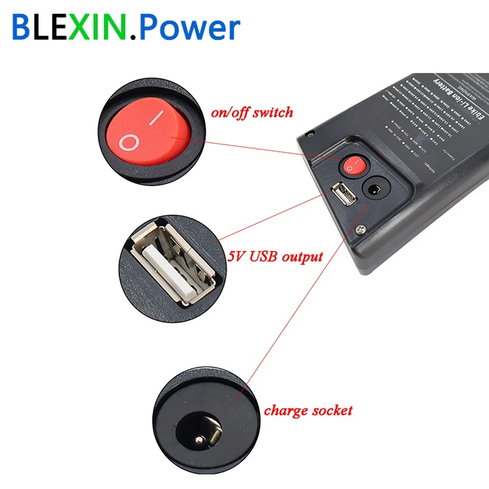 Hidden Ebike Battery Pack Curved Scimitar 36V 7.8Ah 9Ah 10.5Ah for NCM Easybike Lyon Richbit Folding Electric Bike 250w 350W