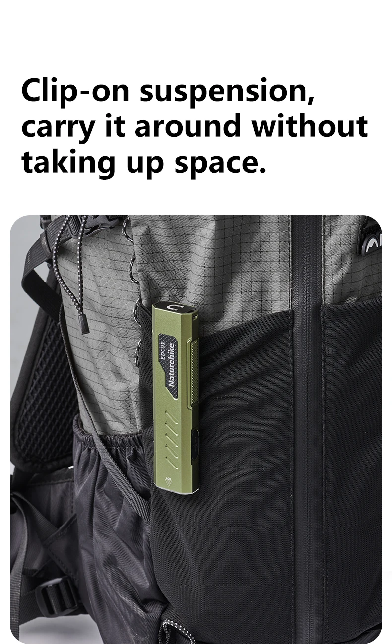 Naturehike EDC01 Flashlight Outdoor Portable Durable Hiking Mountaineering Ultra-bright Rechargeable Small Mini Household Light