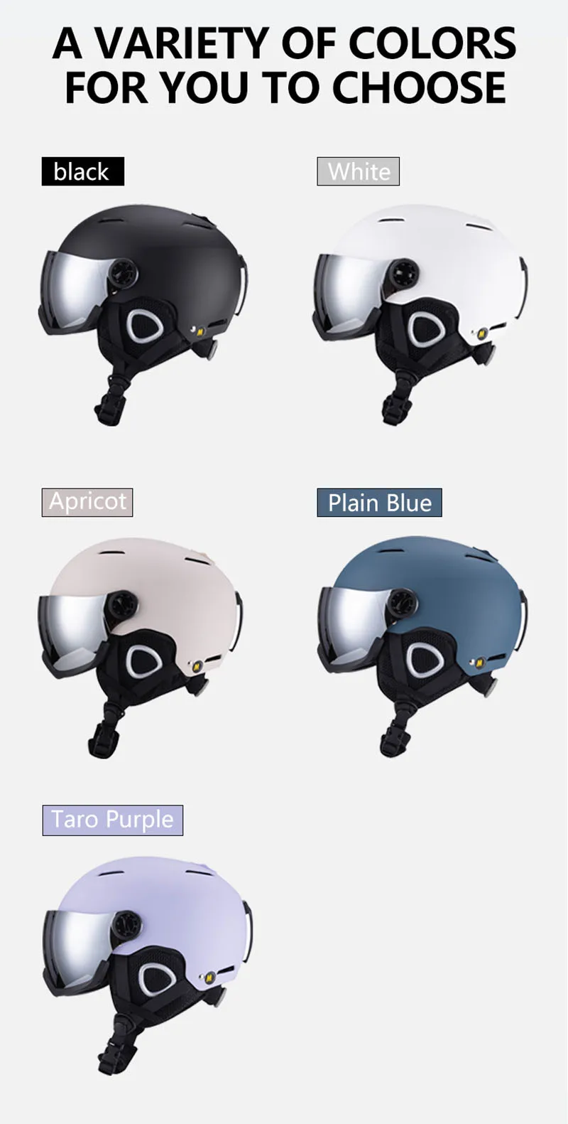 Horntour New 2027 Skiing Helmet with Goggles Warm Helmet ABC+EPS High-Quality Ski Helmet Outdoor Sports Ski Skateboard Helmet