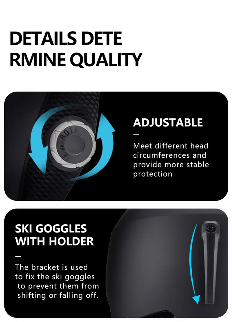 Horntour New 2027 Skiing Helmet with Goggles Warm Helmet ABC+EPS High-Quality Ski Helmet Outdoor Sports Ski Skateboard Helmet