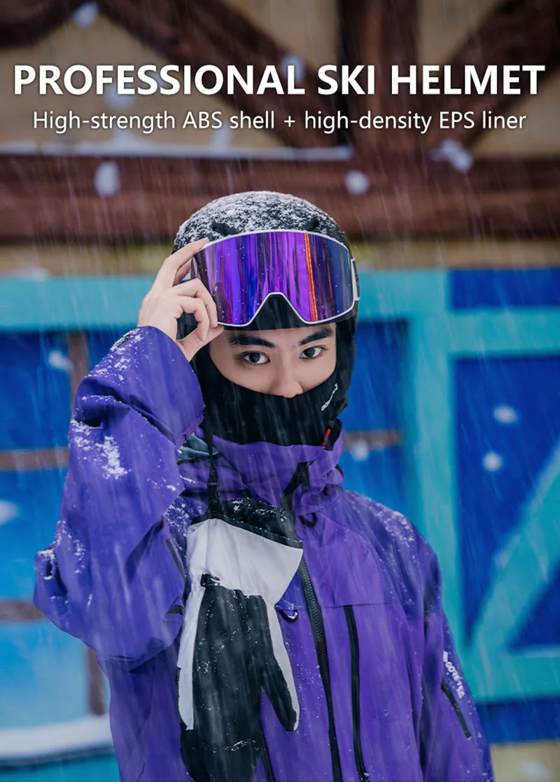 Horntour New 2027 Skiing Helmet with Goggles Warm Helmet ABC+EPS High-Quality Ski Helmet Outdoor Sports Ski Skateboard Helmet