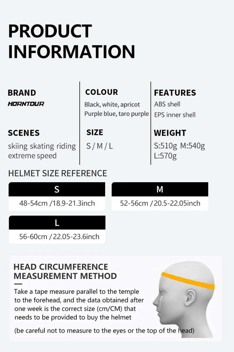 Horntour New 2027 Skiing Helmet with Goggles Warm Helmet ABC+EPS High-Quality Ski Helmet Outdoor Sports Ski Skateboard Helmet