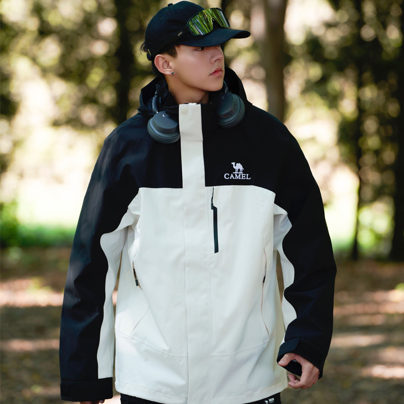 GOLDEN CAMEL Waterproof Hiking Jackets Women Men's Windbreakers Three-proof Fleece Jacket for Women 3 IN1 Detachable Winter Coat