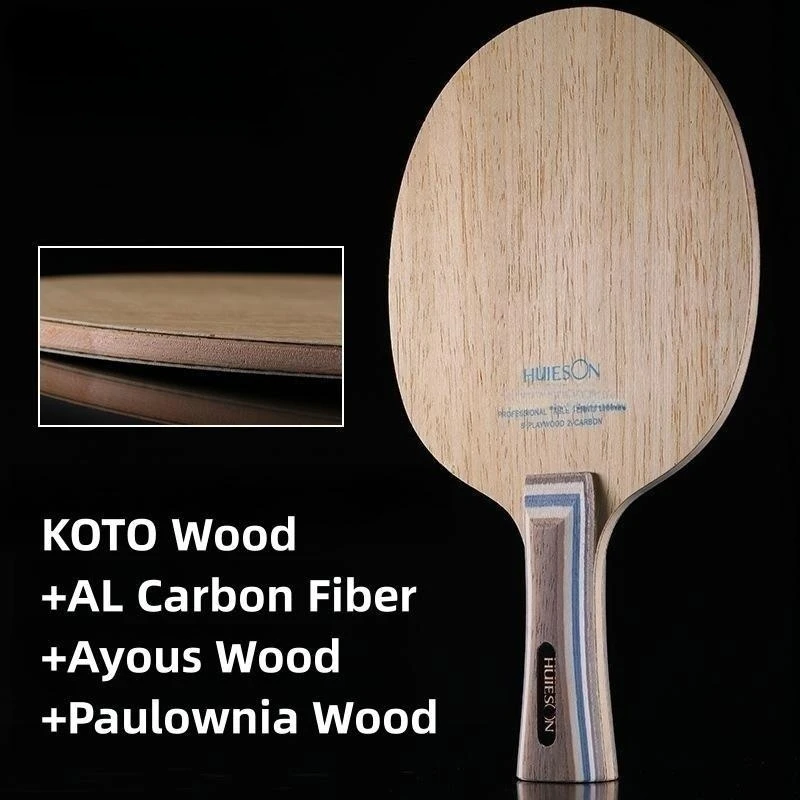 Huieson 5 Plywood 2 Ply Aryl Carbon Fiber Table Tennis Blade Lightweight Ping Pong Paddle Blade Racket DIY Accessories