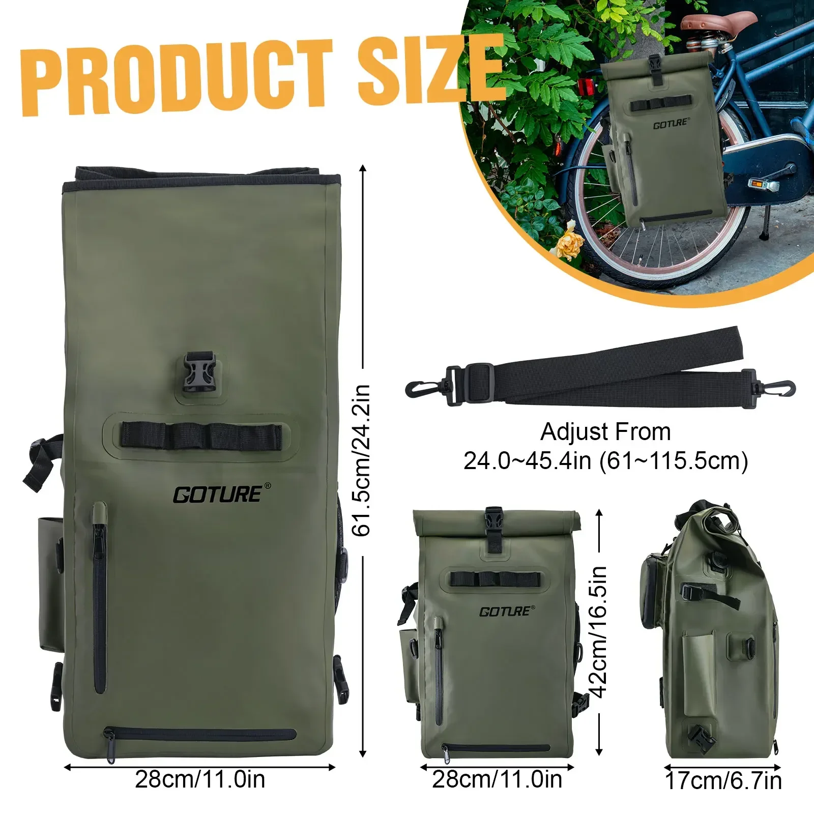Goture 25L Cycling Backpack Mountaineering Hydration Bag Ultralight Outdoor Climbing Travel Bag Waterproof Fishing Backpack