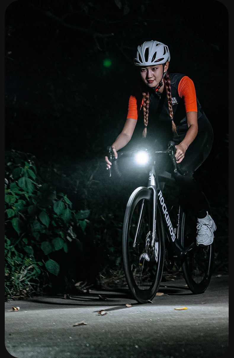 ROCKBROS Bicycle Light 1500LM Aluminum Alloy Type-C Charging Smart Bike Front Lights Hanging Version LED Lamp Cycling Headlights