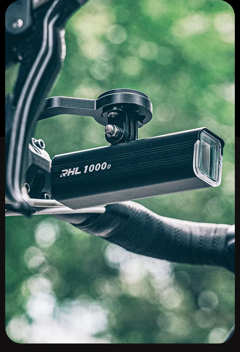 ROCKBROS Bicycle Light 1500LM Aluminum Alloy Type-C Charging Smart Bike Front Lights Hanging Version LED Lamp Cycling Headlights