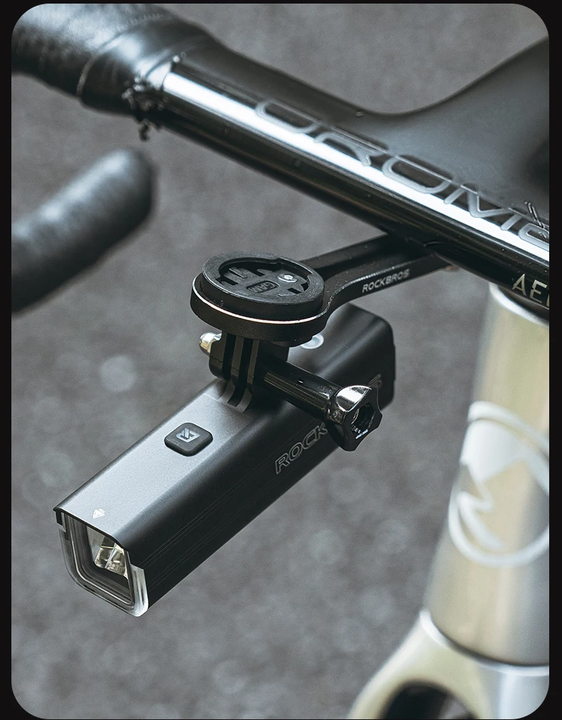 ROCKBROS Bicycle Light 1500LM Aluminum Alloy Type-C Charging Smart Bike Front Lights Hanging Version LED Lamp Cycling Headlights