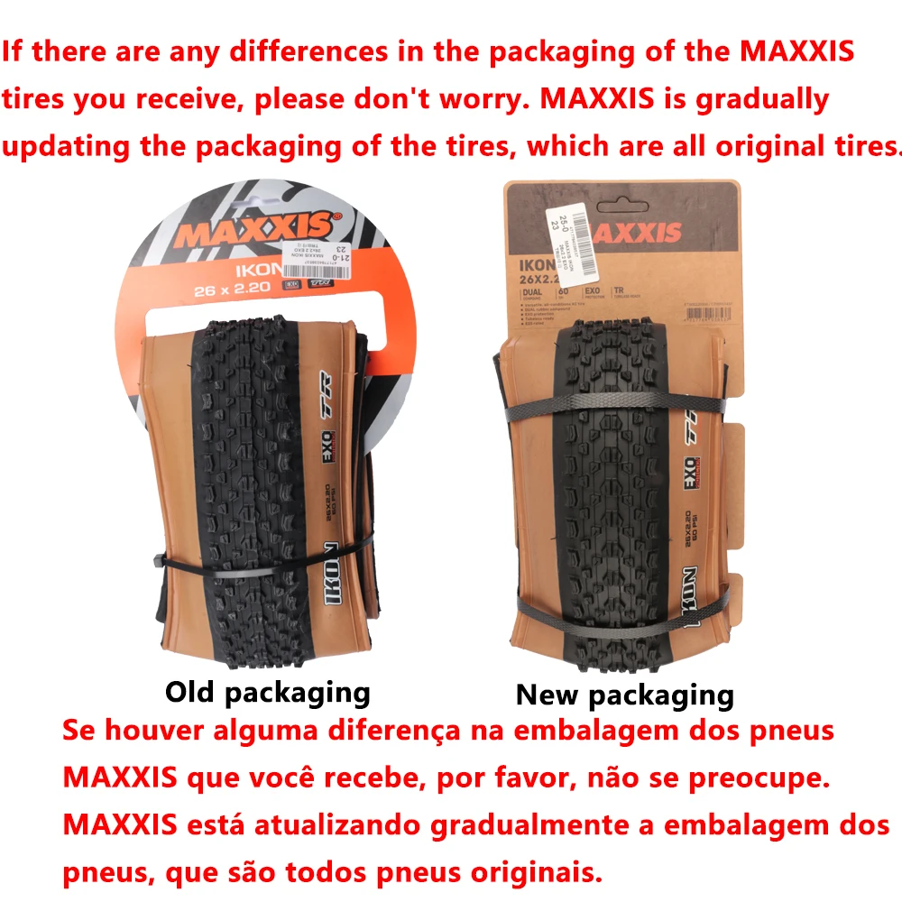 MAXXIS IKON Bicycle E-BIKE Folding Anti Puncture Original Tubeless Tire For MTB 26x2.2/2.35 27.5x2.2/2.35 29x2/2.2/2.35/2.6