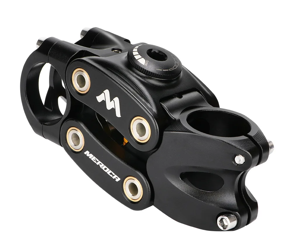MEROCA MTB Mountain Bike Suspension Stem 90MM Off-Road Touring Cycling Grave Road Bicycle Shock Absorbing Riser Four Links Stem