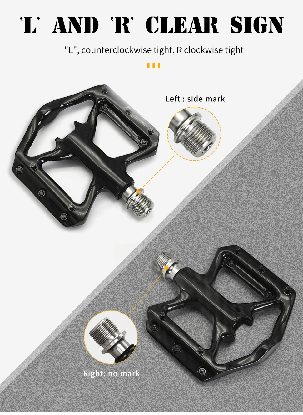 Mountain Bike Ultra-Light Carbon Fibre Flat Pedals Downhill Non-Slip Design Bearing System Bicycle Pedals Bike Lightweight Pedal