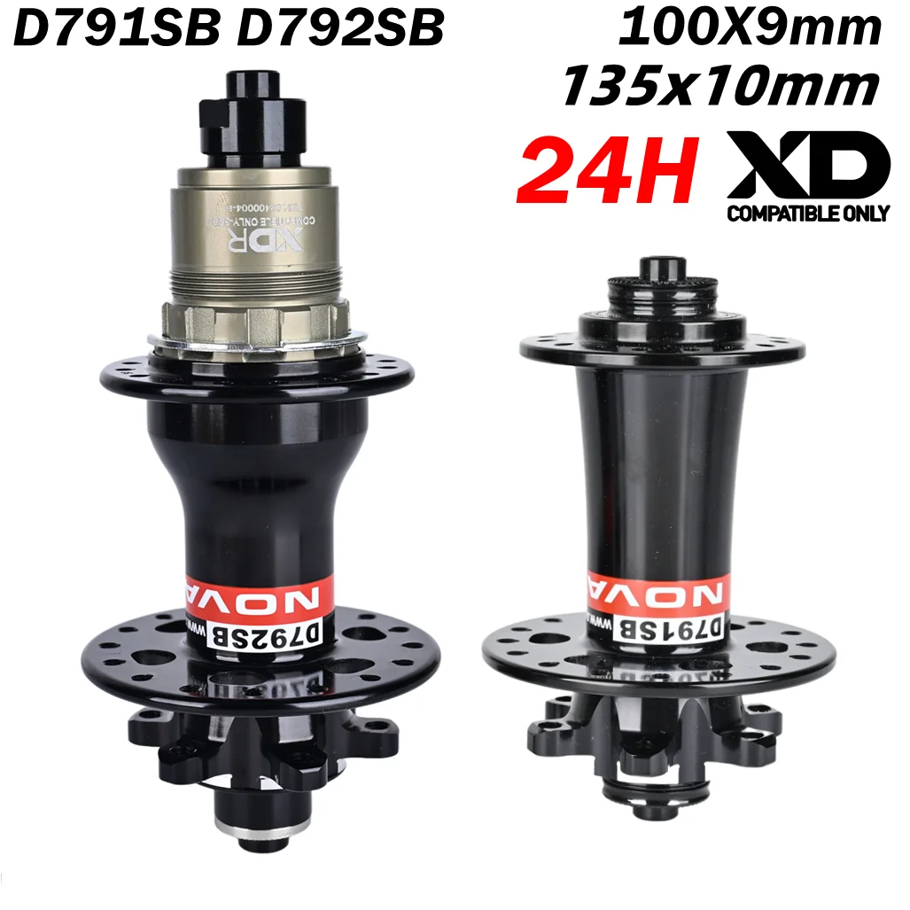 Novatec D791SB D792SB MTB Road Bicycle Hub 24/28/32 Holes Micro Spline MS XD 12 Speed Quick Release Thru Axle BOOST Bearing Hubs