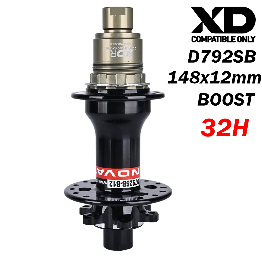 Novatec D791SB D792SB MTB Road Bicycle Hub 24/28/32 Holes Micro Spline MS XD 12 Speed Quick Release Thru Axle BOOST Bearing Hubs