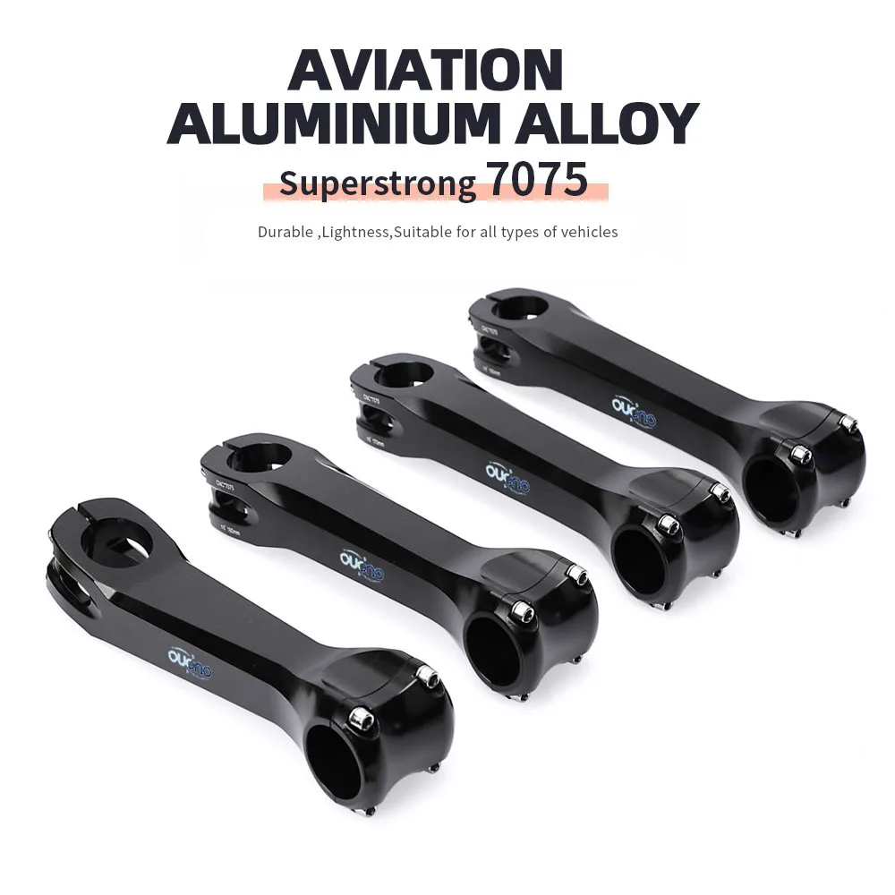 OUO Long Bike Stem 7075 Aluminum CNC Stem 17/ 6 Degree Mtb Handlebar Stem 160/170/180mm Takeaway 31.8mm Downstem Bike Table