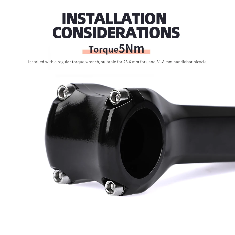 OUO Long Bike Stem 7075 Aluminum CNC Stem 17/ 6 Degree Mtb Handlebar Stem 160/170/180mm Takeaway 31.8mm Downstem Bike Table