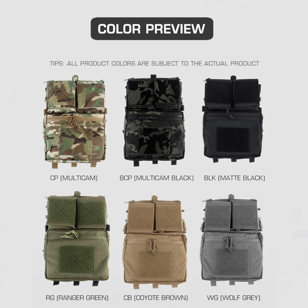 LV119 Tactical Vest Plate Carrier Backpack Assault Back Panel Core for Mag/Map/Water Storage Large Pouch Hunting Airsoft Gear