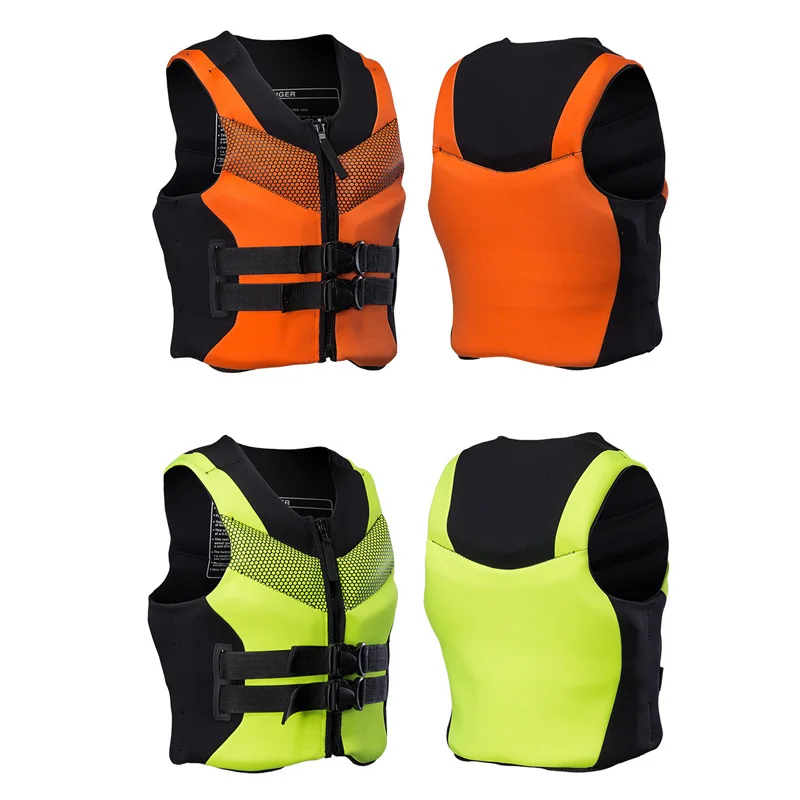 Top Quality Neoprene Fishing Life Jackets Adult Impact Life Vest Buoyancy PFD Fishing Swimming Vest Safety CE Approved