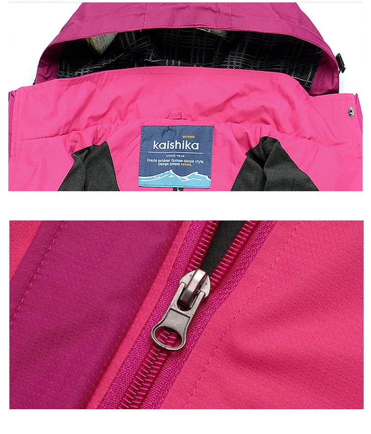 Outdoor Trekking Hiking Jacket and Pants Women Autumn Thermal Waterproof Windproof Hooded Jackets Trip Mountain Camping Sets