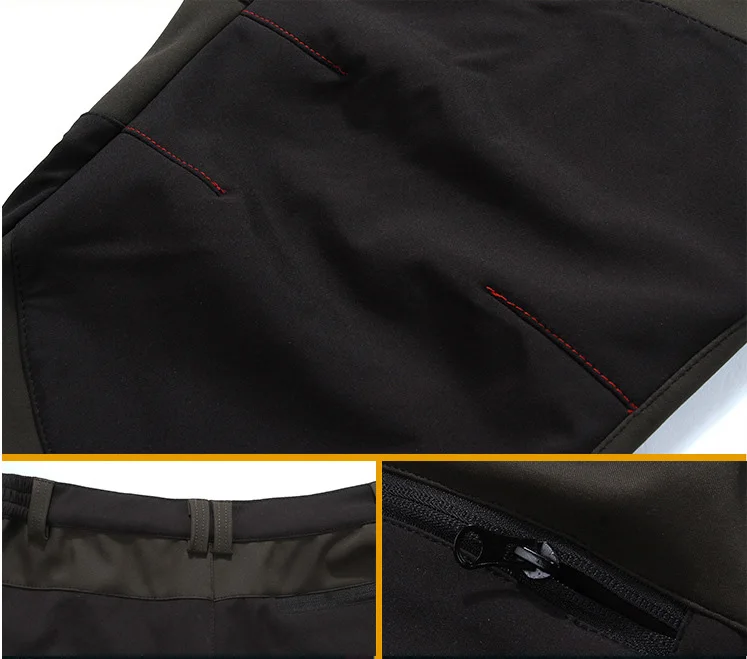 Men Trekking Pants Hiking Snow Autumn Winter Outdoor Soft Shell Thick Cloth Windproof Colorful Warm Camping Trousers