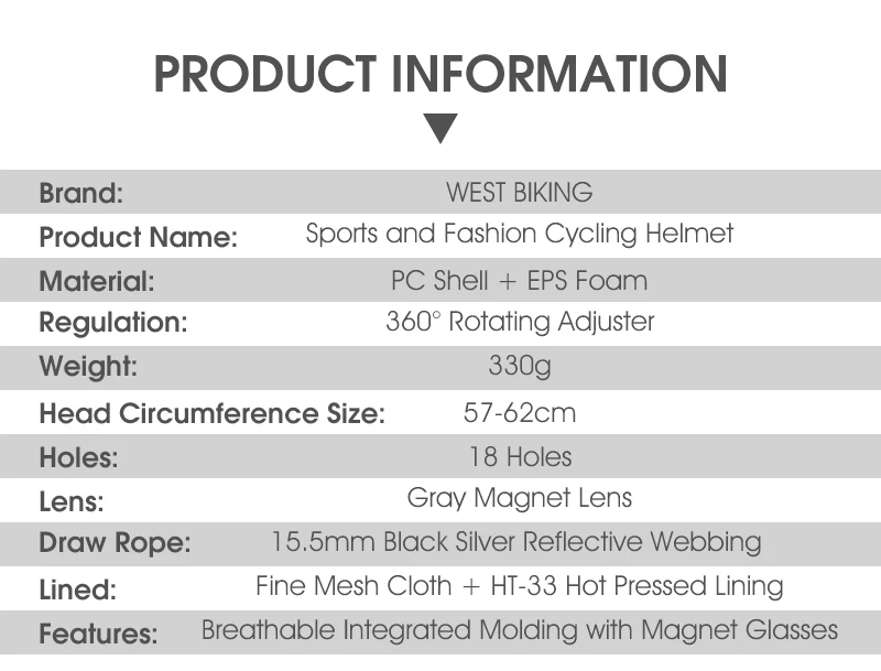 WEST BIKING Ultralight Bike Helmet With Taillight Goggle Men Women Integrated Cycling Safety Hat MTB Road Bike Motorcycle Helmet