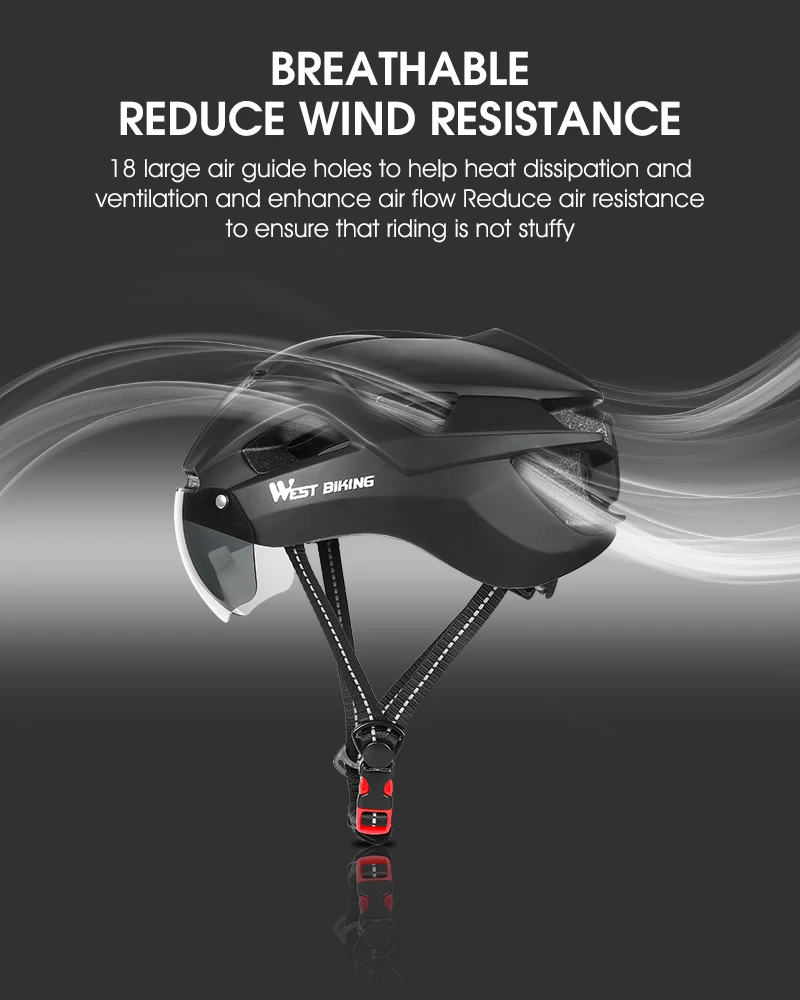 WEST BIKING Ultralight Bike Helmet With Taillight Goggle Men Women Integrated Cycling Safety Hat MTB Road Bike Motorcycle Helmet