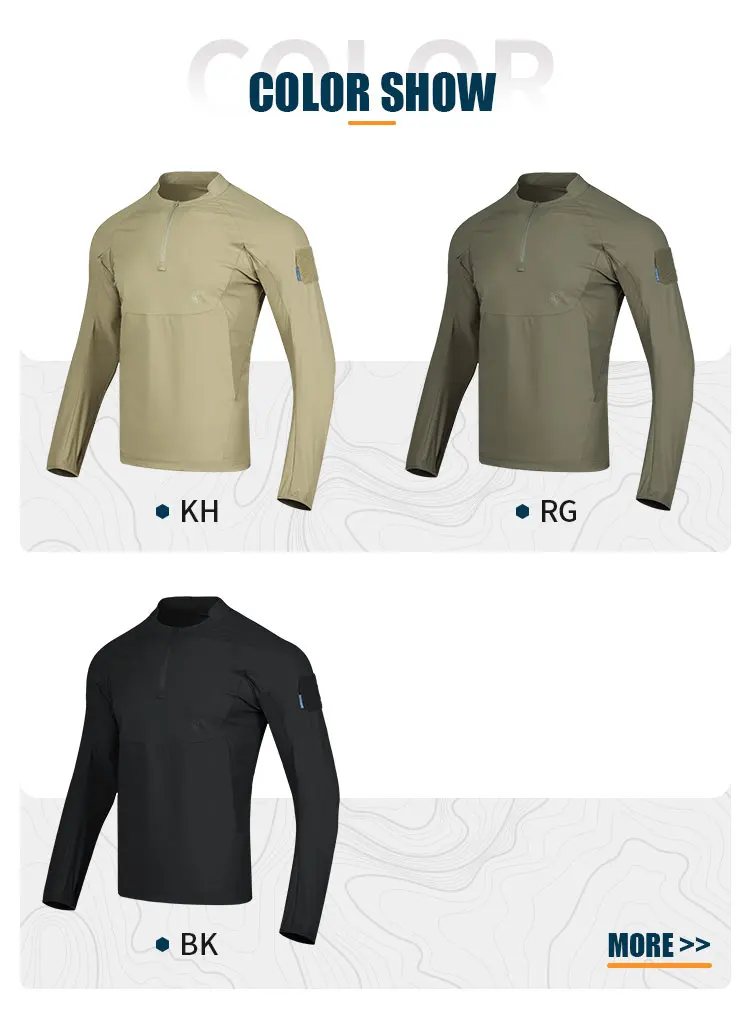 Emersongear Blue Label Hunter Sun-protection T-shirt Long Sleeve Polo Shirt Daily Tops Tshirt Fitness Ergonomic Elastic UPF100+