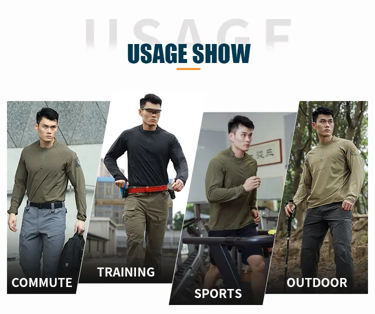 Emersongear Blue Label Hunter Sun-protection T-shirt Long Sleeve Polo Shirt Daily Tops Tshirt Fitness Ergonomic Elastic UPF100+