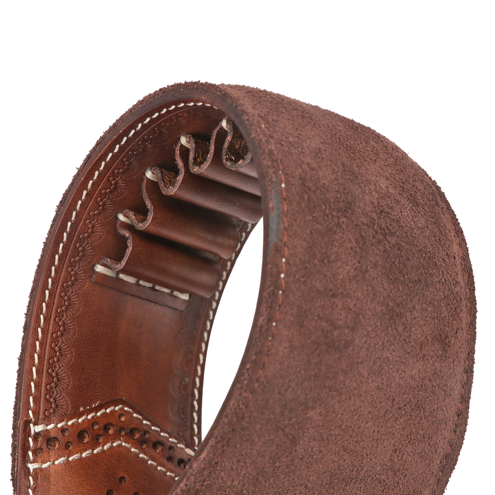 Tourbon Hunting Accessories Leather Rifle Sling Non-Slip Gun Shoulder Strap Cartridges Ammo Shell Holder with Swivels