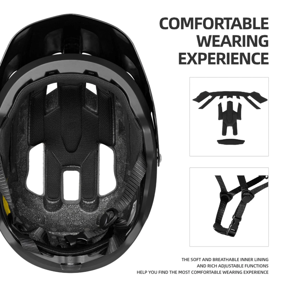PJT New Helmet Cycling MTB Men Women Bicycle Helmet With Rechargeable LED Light Helmets Ultralight Mountain Road Bike Helmet