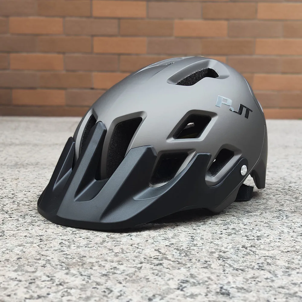 PJT New Helmet Cycling MTB Men Women Bicycle Helmet With Rechargeable LED Light Helmets Ultralight Mountain Road Bike Helmet