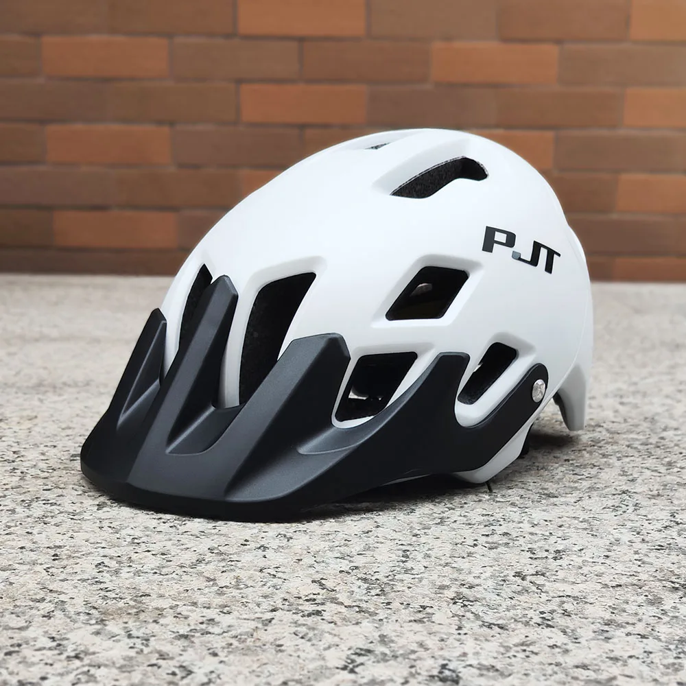 PJT New Helmet Cycling MTB Men Women Bicycle Helmet With Rechargeable LED Light Helmets Ultralight Mountain Road Bike Helmet
