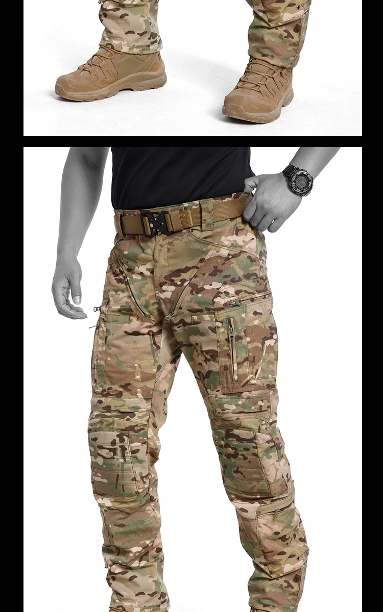 Multi-pocket Tactical Cargo Pants Men Outdoor Sports Multicam Camo Combat Training Uniform Work Trousers Hiking Hunting Pants