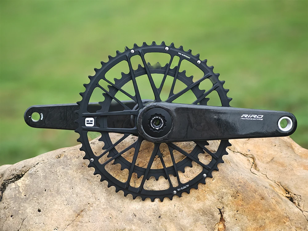 RIRO Carbon Fiber Crank Road Bike 29MM 11/12 Speed 50-34/52-36/53-39T MS Direct Mount/110/130BCD Bicycle Crankset Chainring