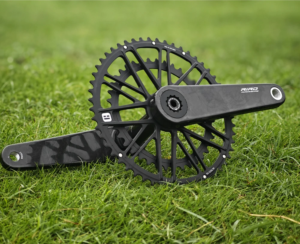 RIRO Carbon Fiber Crank Road Bike 29MM 11/12 Speed 50-34/52-36/53-39T MS Direct Mount/110/130BCD Bicycle Crankset Chainring
