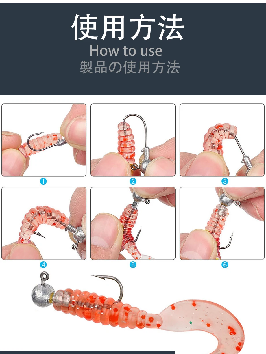 JYJ 1g 2g 3g 4g 5g 6g 7g 8g 9g 10g 14g 20g 28g Fishing Jig Head Hook, Round Head Jigging Hook for Soft Worm Lure Bait Crank Hook