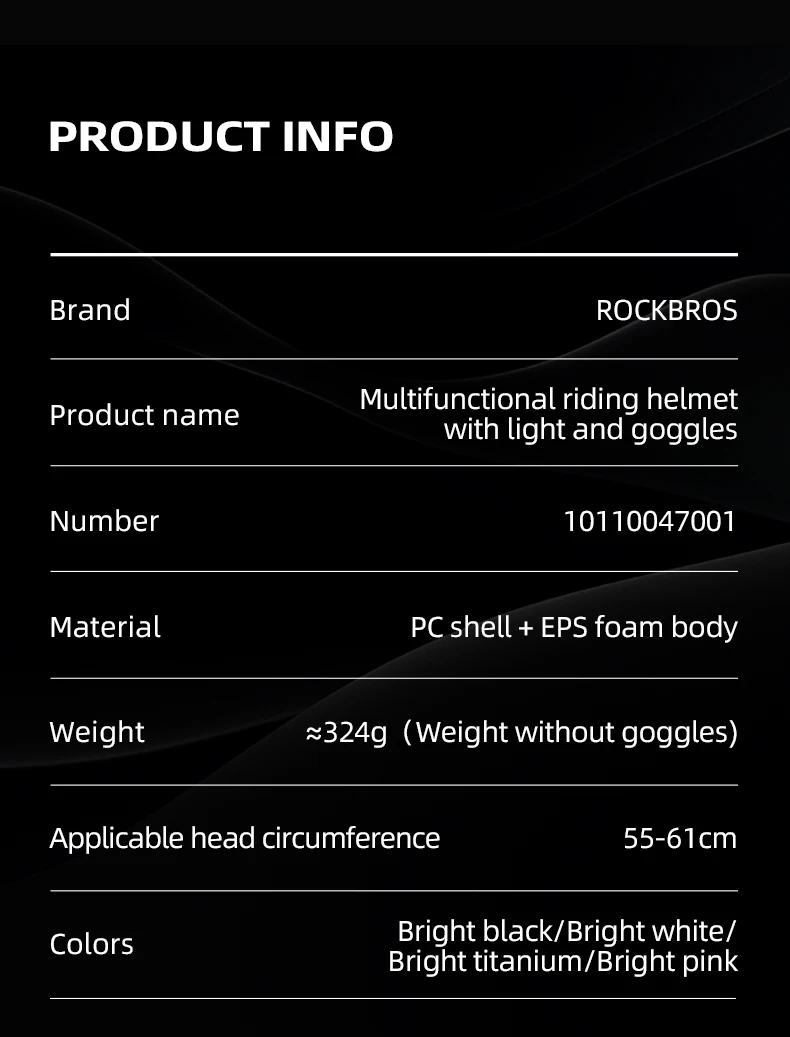 ROCKBROS Ultra-Light Cycling Helmet Taillight Magnetic Goggles Integrated Bicycle Helmet High Quality Protection Mtb Road